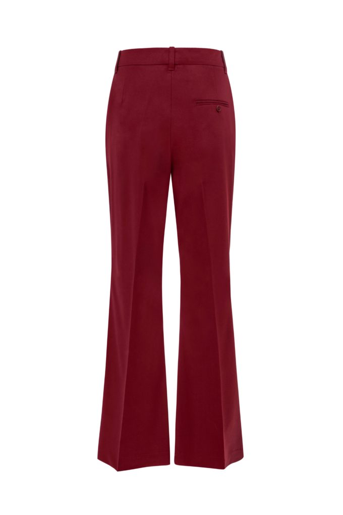 Bordowe spodnie garniturowe