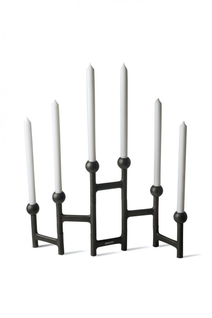 Candle Holder Folding Round Graphite