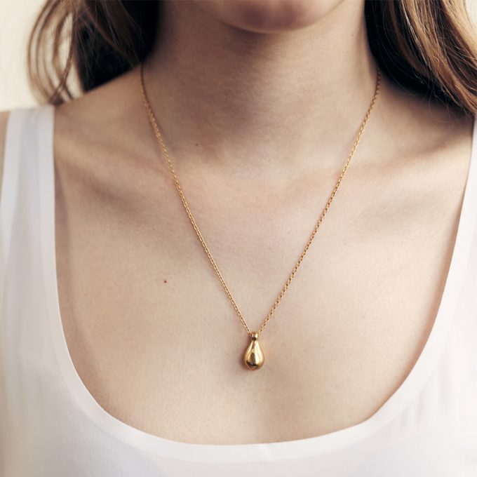 Water Drop Necklace Gold