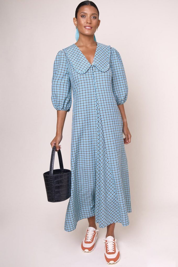 Liudmyla Green Black Seersucker