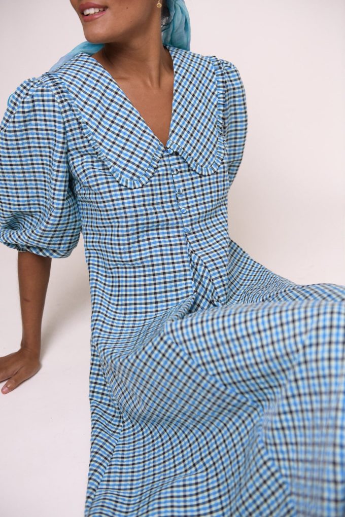 Liudmyla Green Black Seersucker