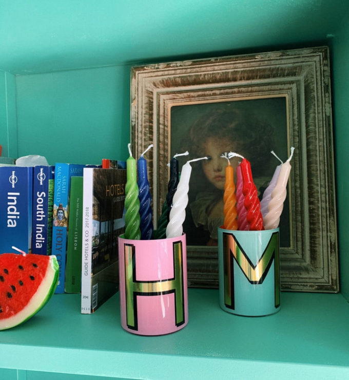 Twisted Candle Bright Pink