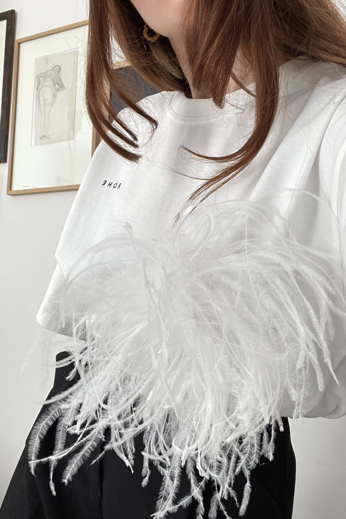 White Feather Brooch