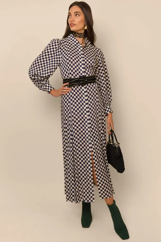 Maddison Navy Checkerboard
