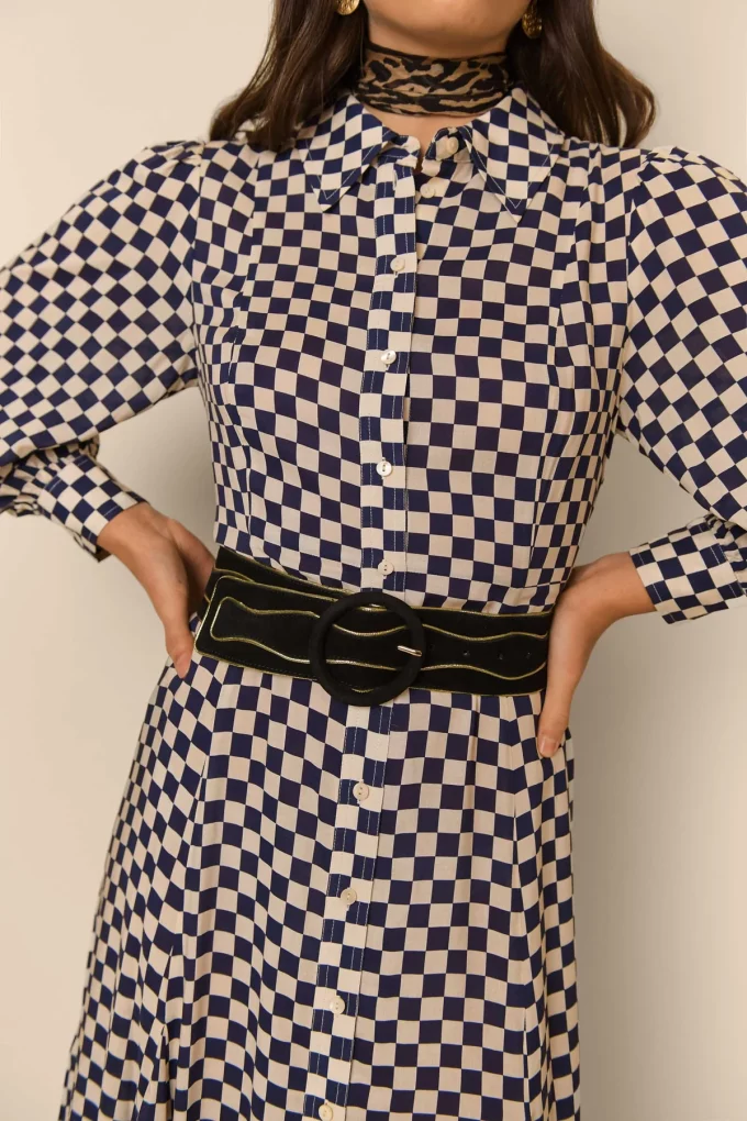 Maddison Navy Checkerboard