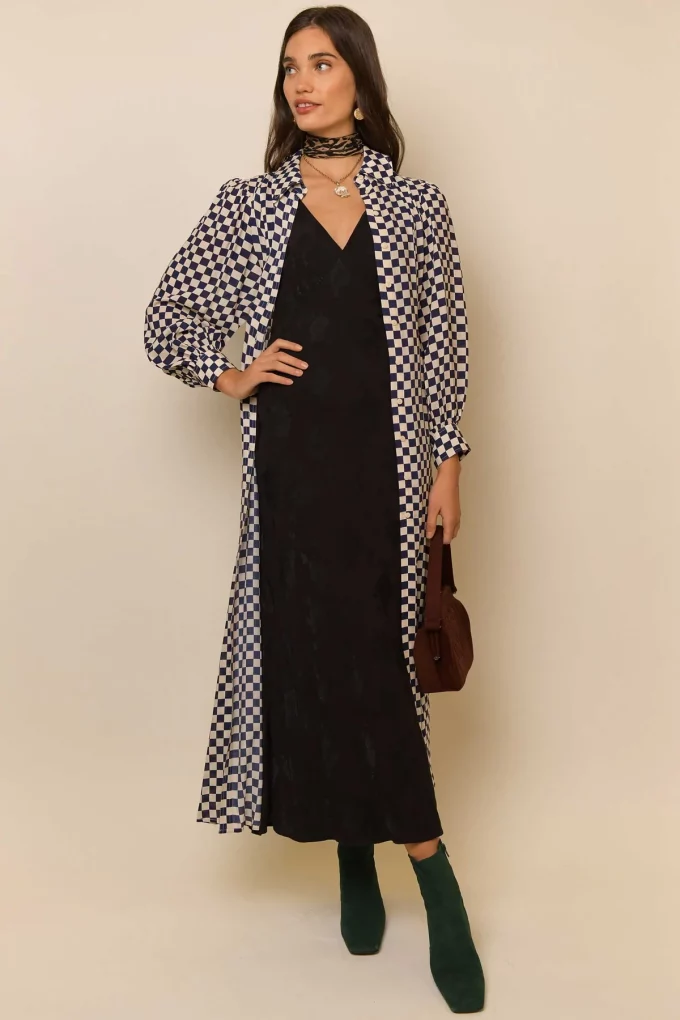 Maddison Navy Checkerboard