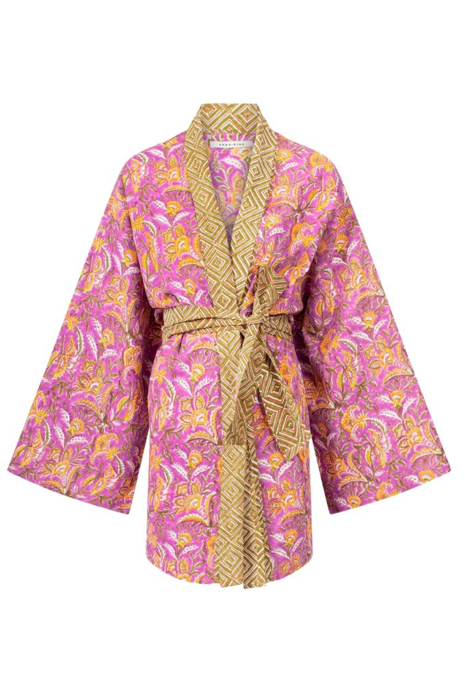 Bed of flower kimono