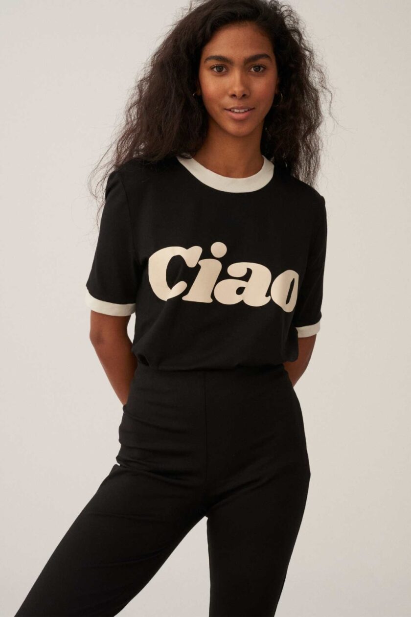 t-shirt ciao black
