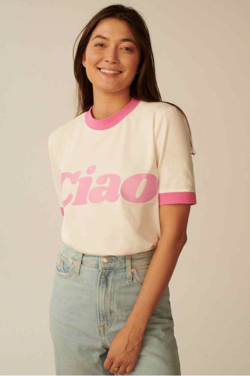 t-shirt ciao pink