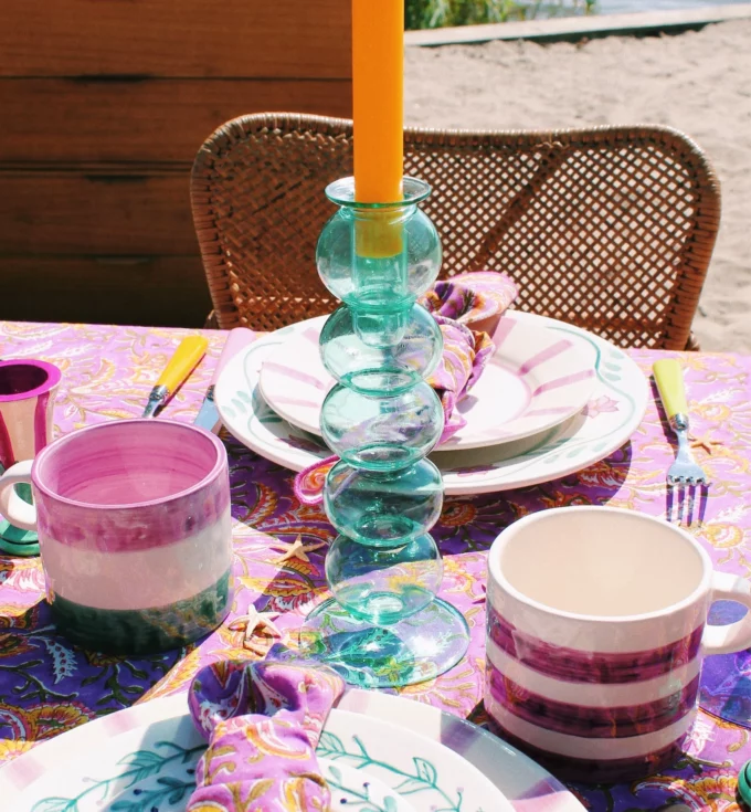 Blue Lagoon Bubble Candle Holder