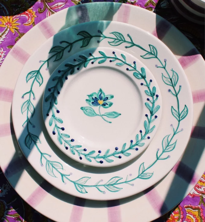 Hibiscus Ceramic Trinket Dish