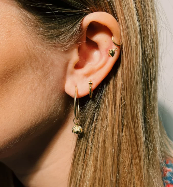 Parrot Tulip Charm Gold