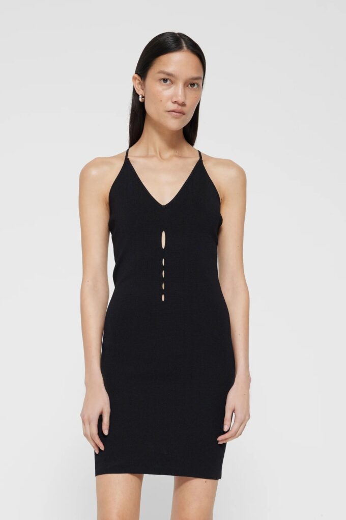 Knitted Cut - Out Dess Black