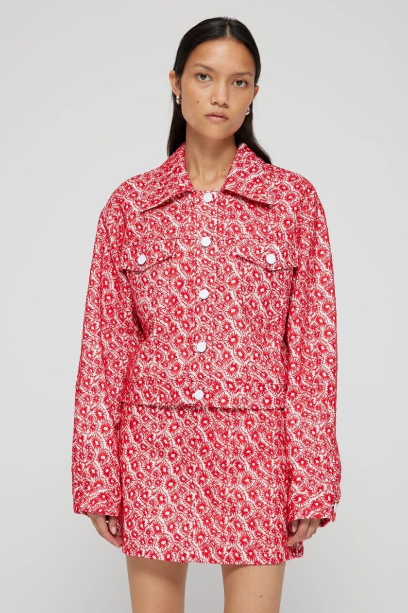 Embroidered Floral Denim jacket