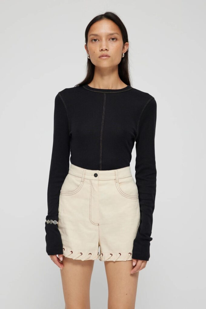 Contrast Stitched Top