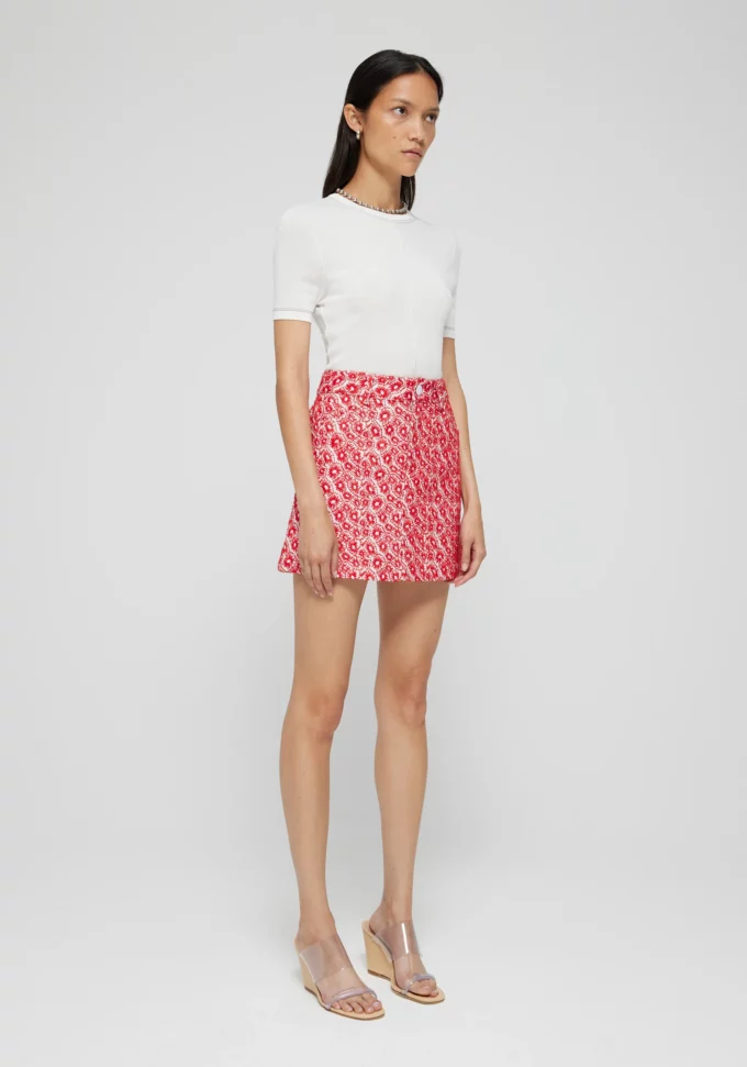 Embroidered Floral Skirt