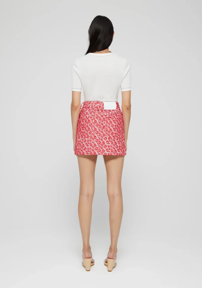 Embroidered Floral Skirt