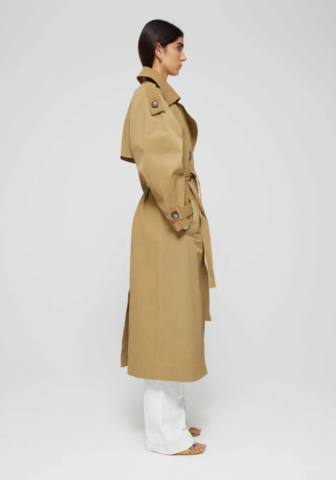 Textured Trench Coat