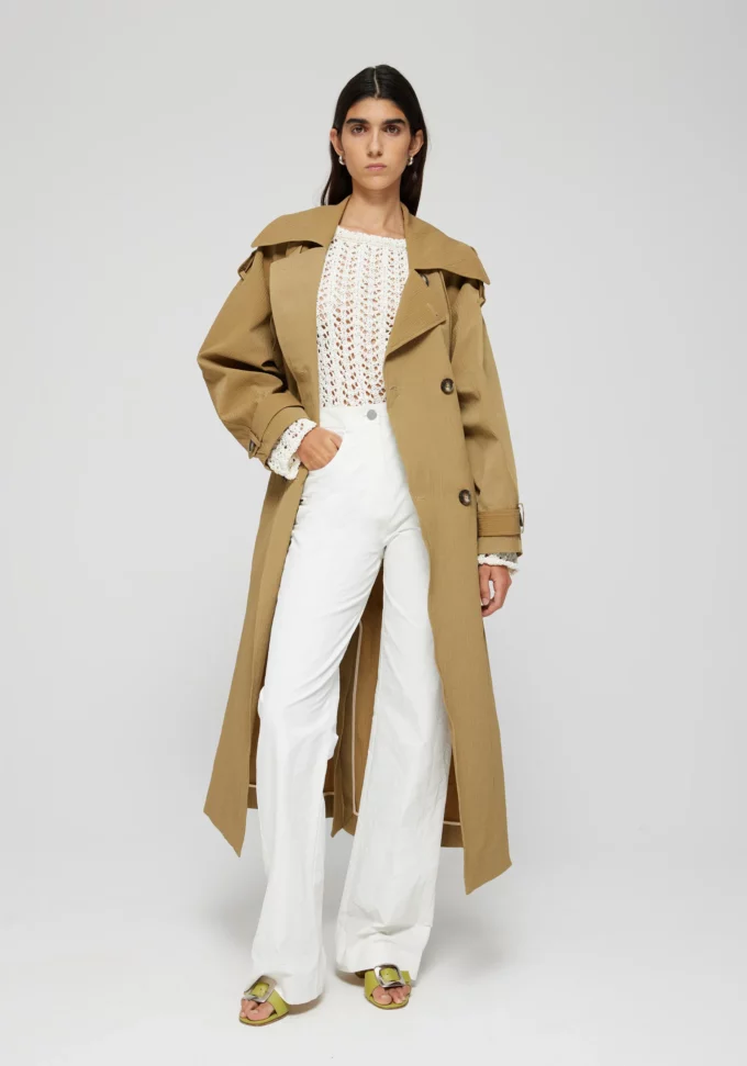 Textured Trench Coat