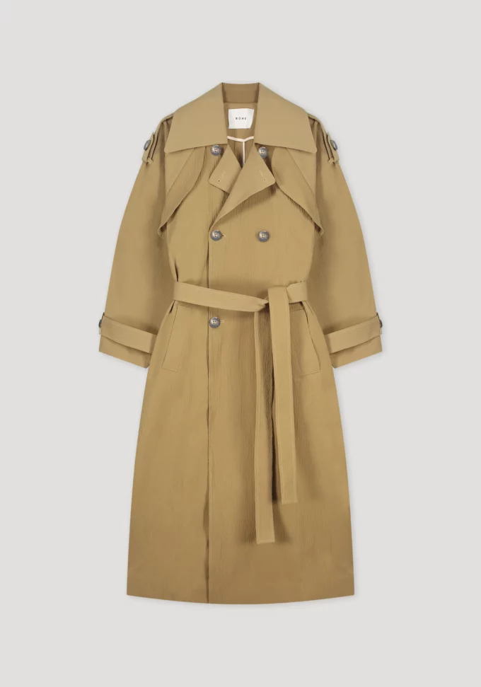 Textured Trench Coat