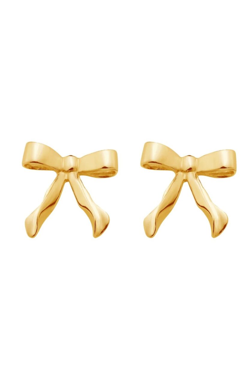 Bow Gold Earrings