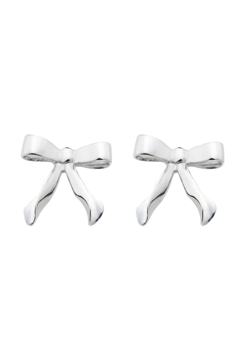 Bow Silver Earrings
