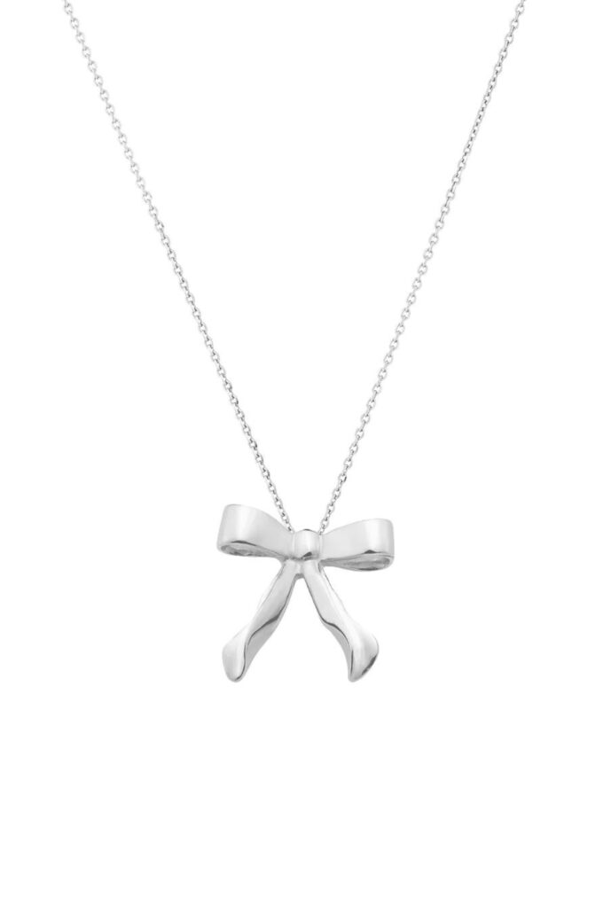 Bow Silver Necklace