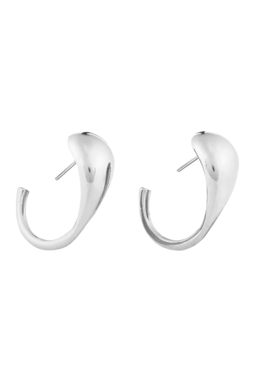 Splash Silver Hoop Earrings