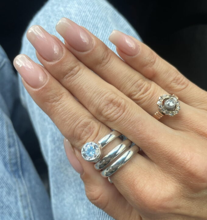 Pierścionek Bizot Strass Argent