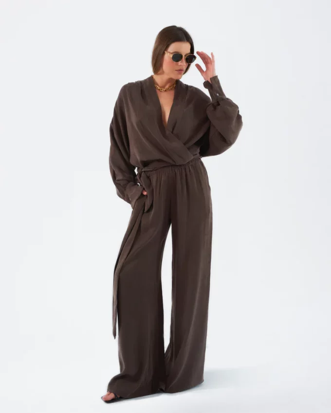 Spodnie Palazzo Feelings Cacao