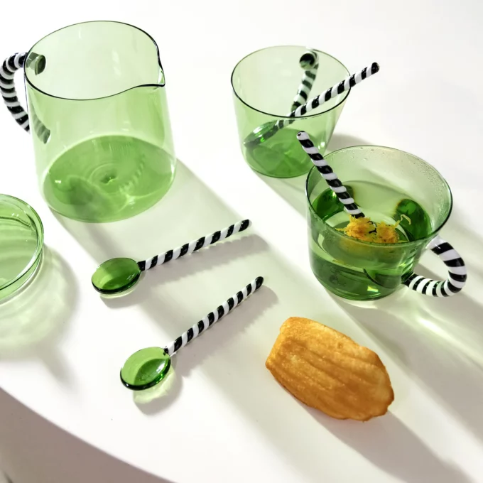 Glass Duet Green Set of 2