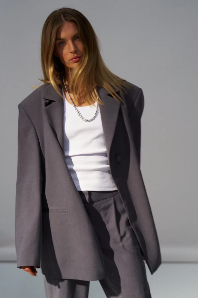 Nancy Low Rise Trousers Grey