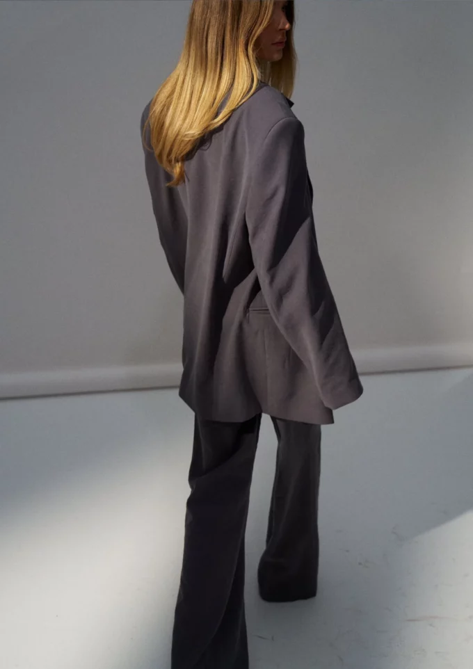 Nancy Low Rise Trousers Grey