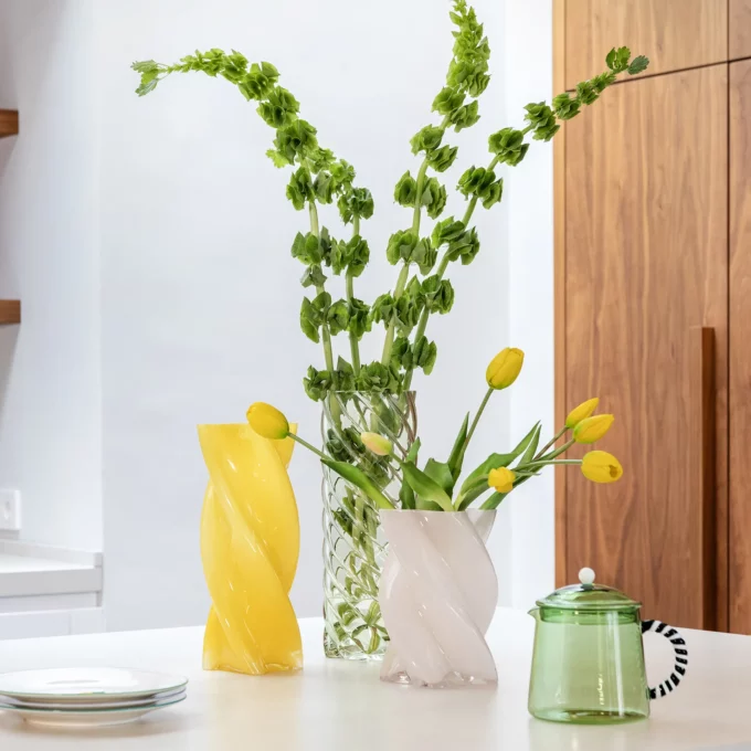 Vase Marshmallow Opaque Yellow