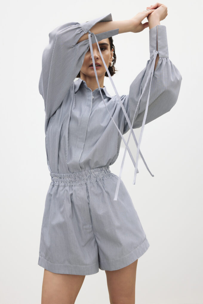 Harlow Shorts Navy Stripes