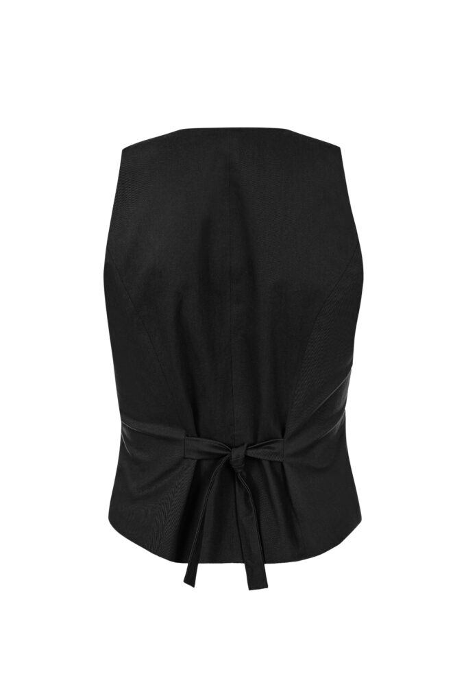 Nancy Black Fitted Vest