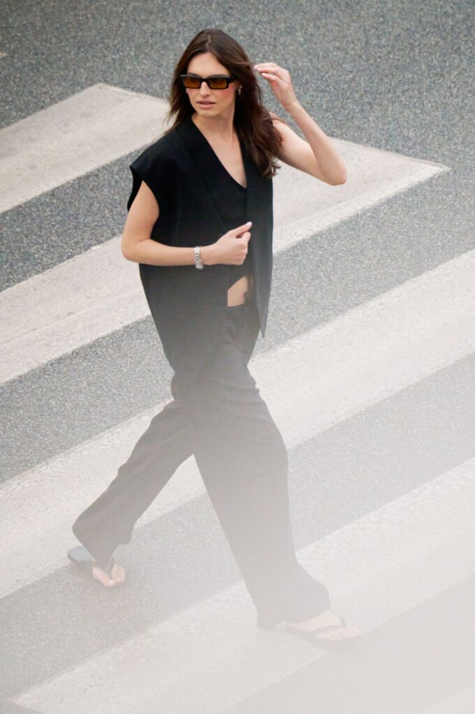 Edith Black Oversized Vest