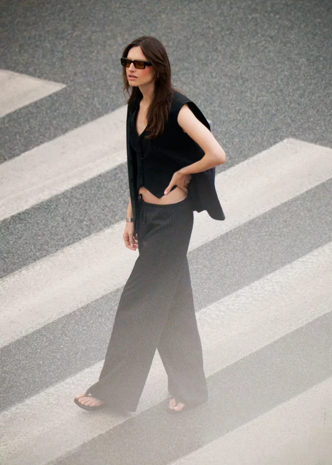 Mila Black Stripe Pants