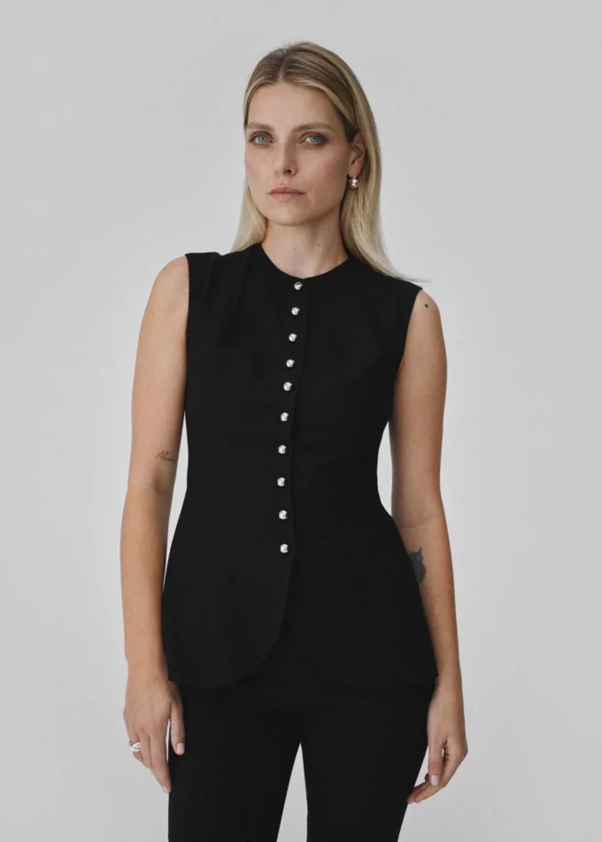 Monica Buttoned Up Top