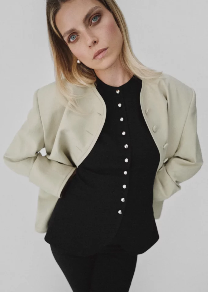 Monica Buttoned Up Top