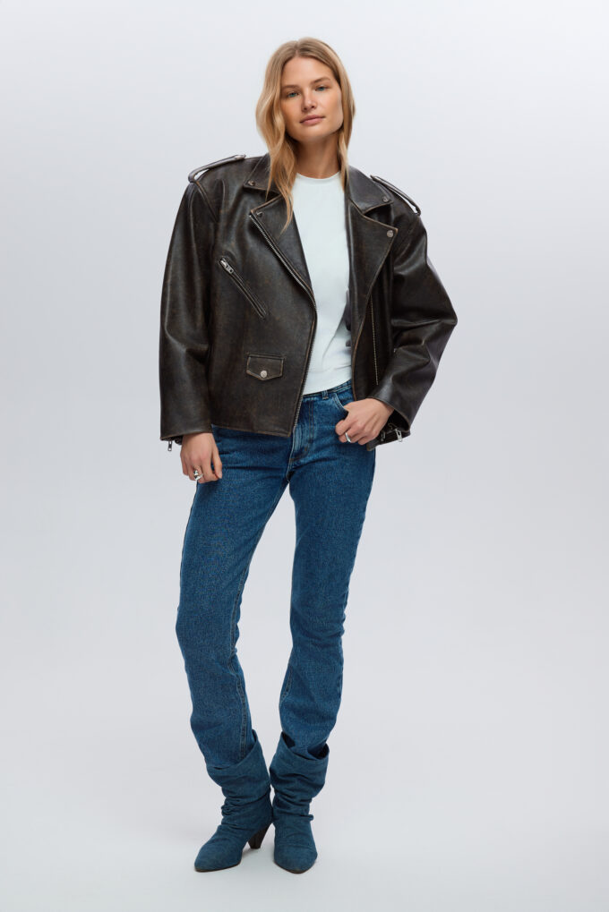 Kurtka Skórzana Vera Dark Brown