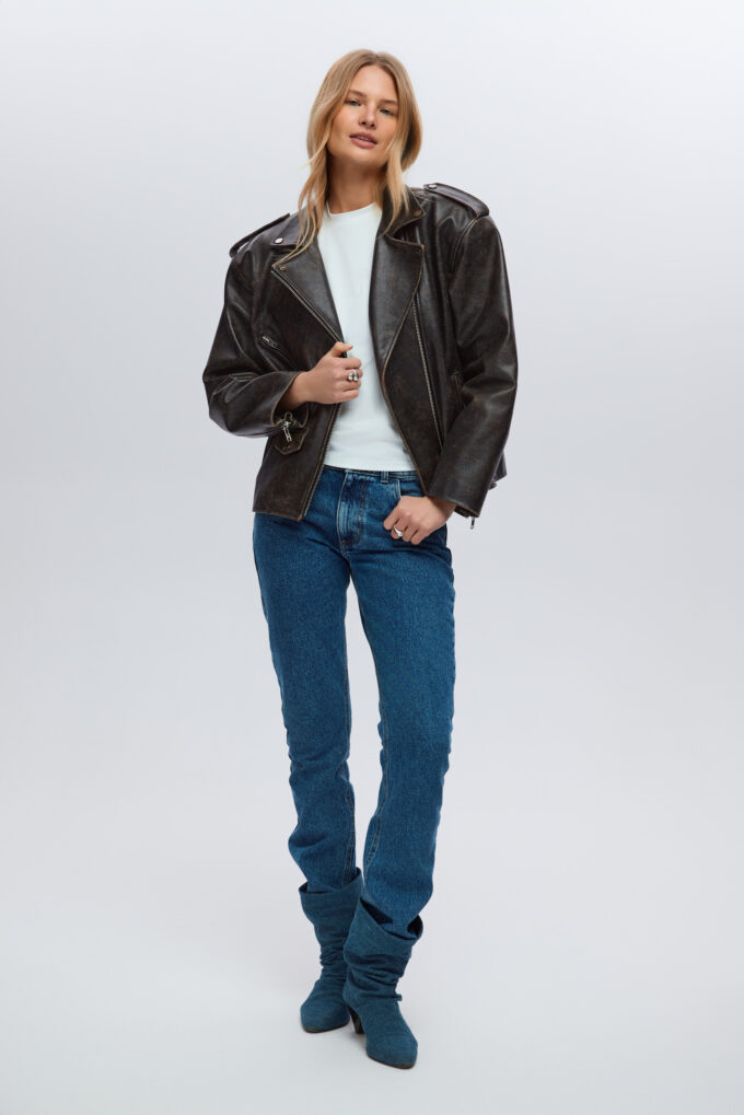 Kurtka Skórzana Vera Dark Brown