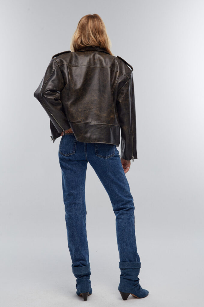 Kurtka Skórzana Vera Dark Brown