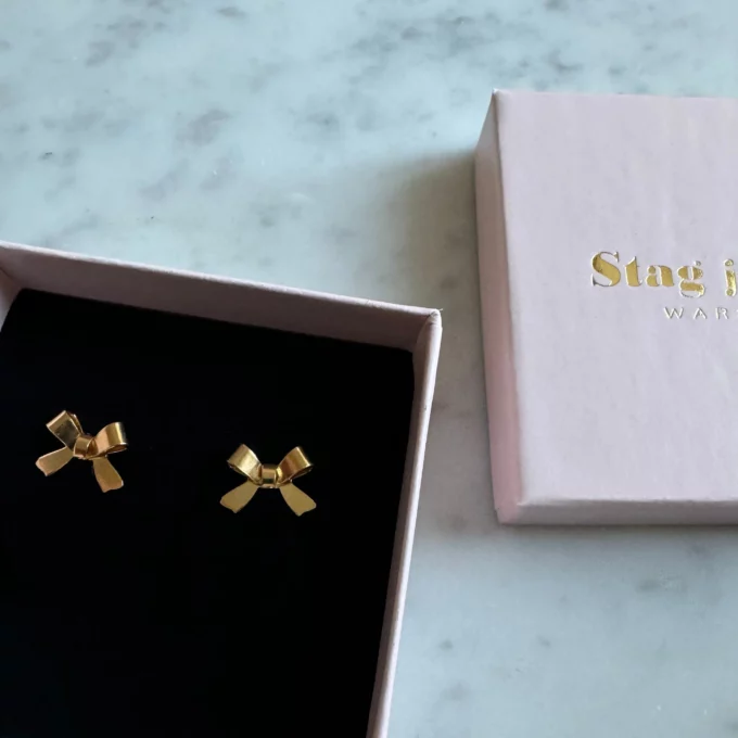 Bow Earrings Gold