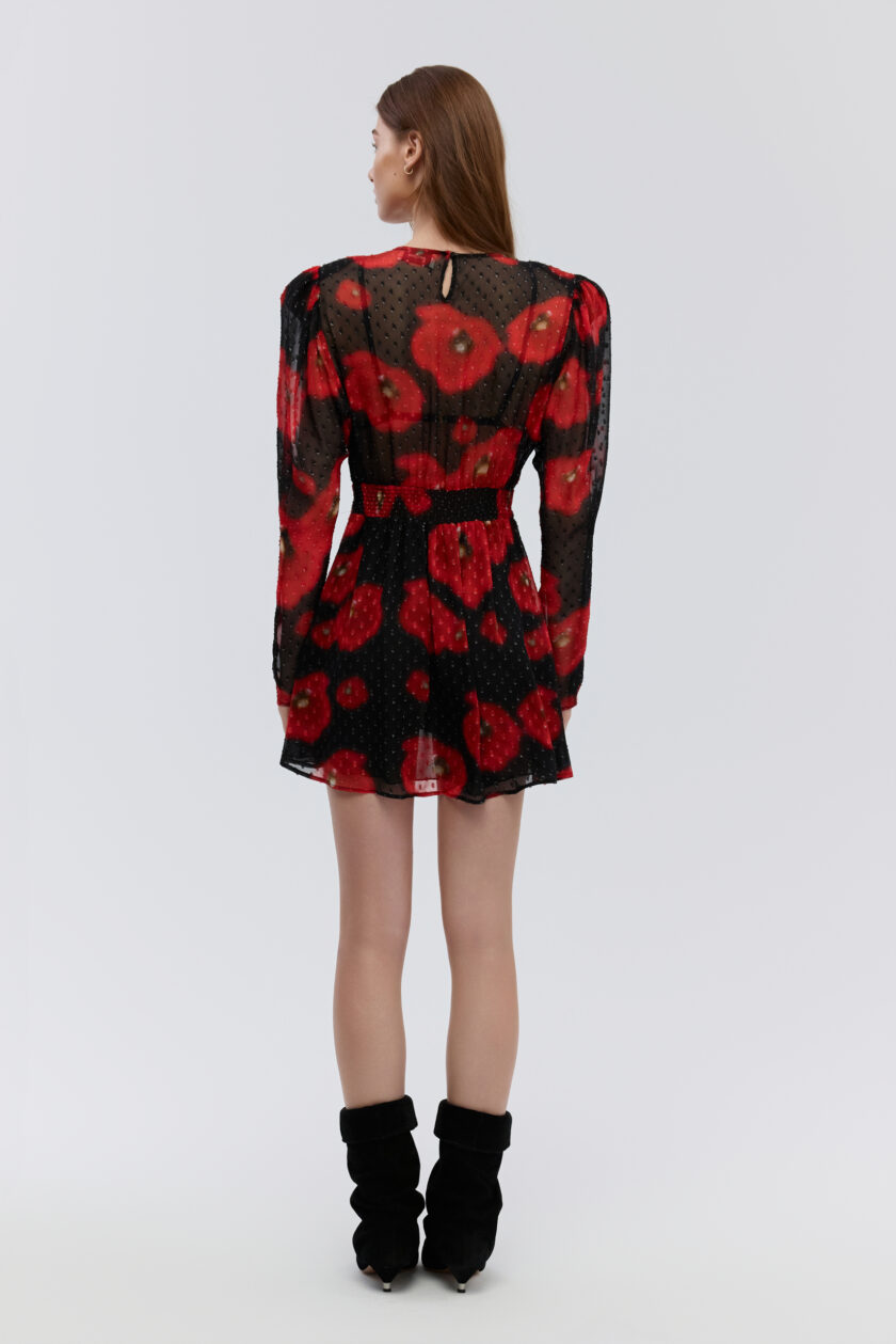 Heidi Dress Red Poppies - Image 3