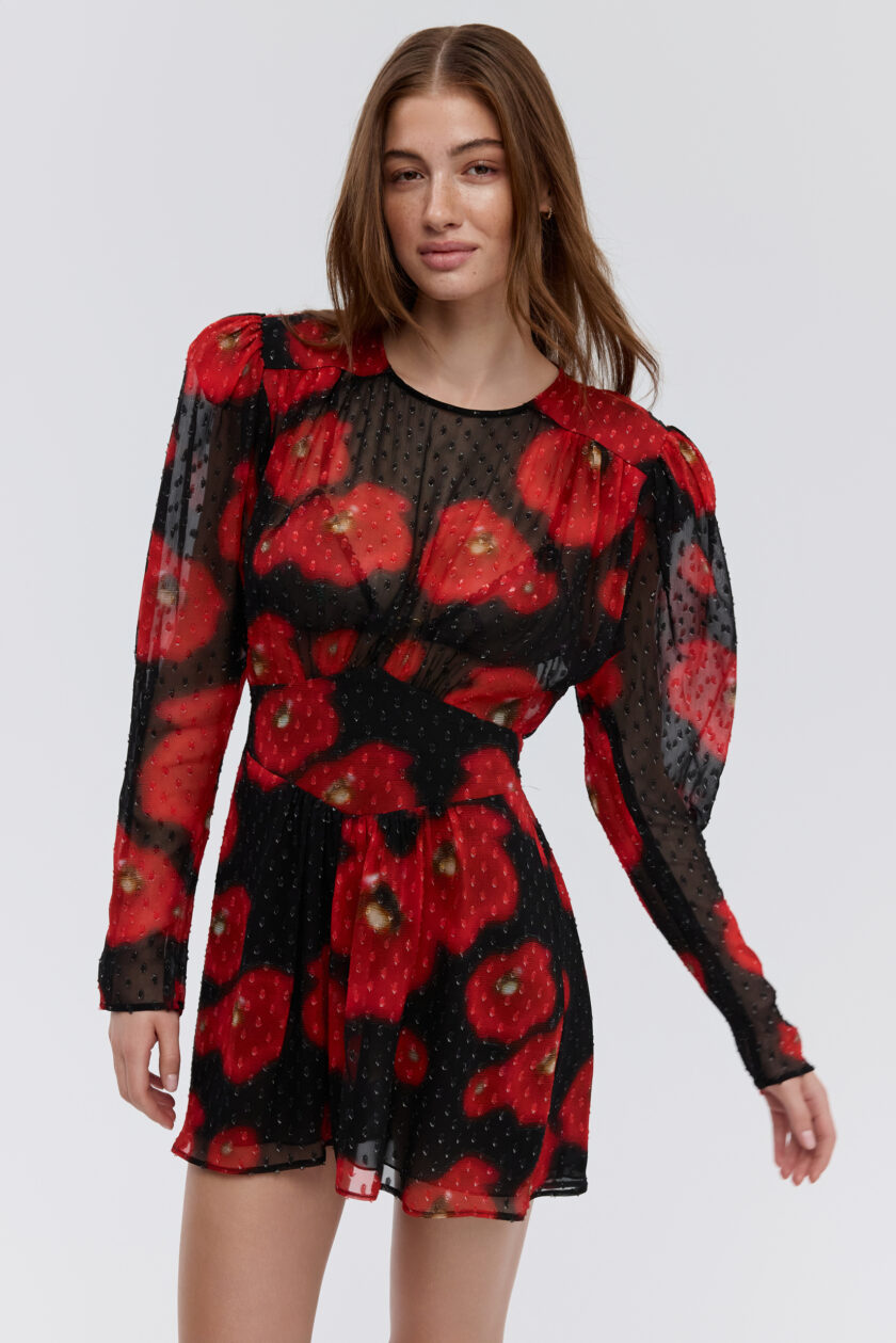 Heidi Dress Red Poppies - Image 5