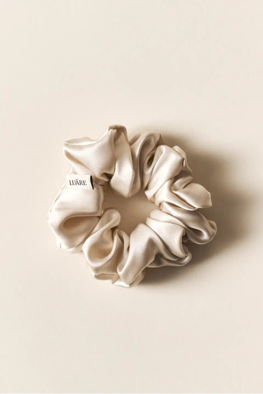 The Midi Scrunchie Beige