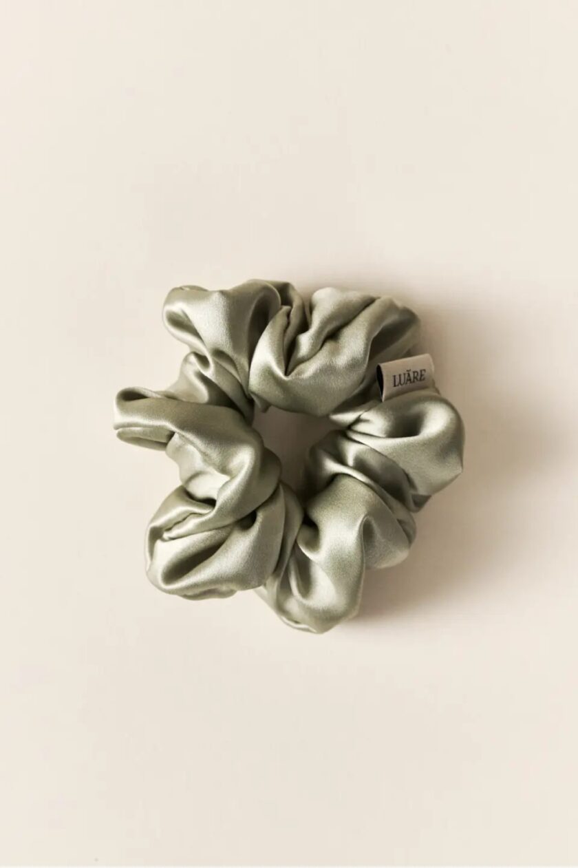 The Midi Scrunchie Coastal Green