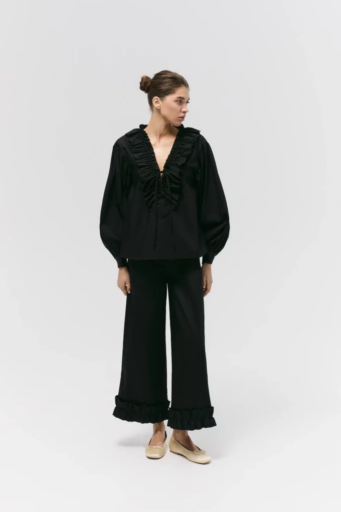 Freja Black Trousers