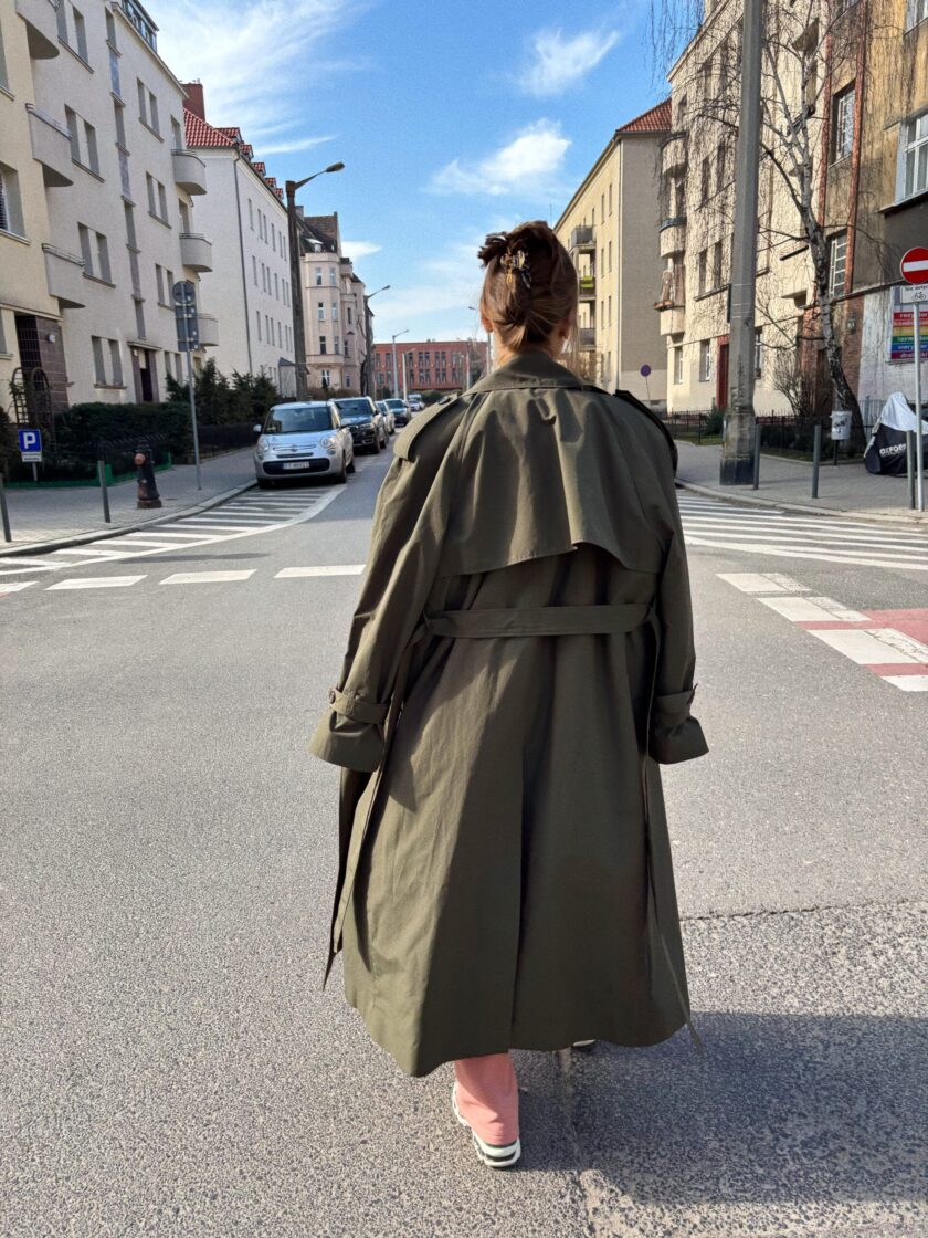 Hunter Trench Coat Olive - Image 3